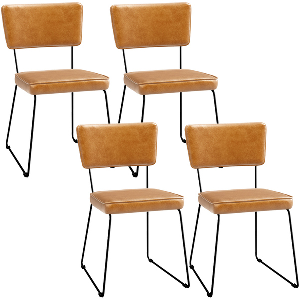 Kit 04 Cadeiras Decorativas Estofada Base De Aço Allana L02 C