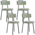 Kit 04 Cadeiras Decorativas Estofada Para Sala De Jantar Barc