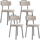 Kit 04 Cadeiras Decorativas Estofada Para Sala De Jantar Barc
