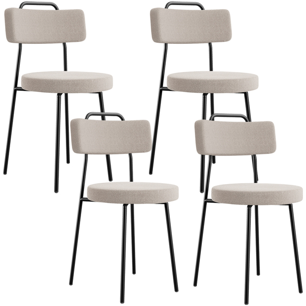 Kit 04 Cadeiras Decorativas Estofada Para Sala De Jantar Barc