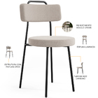 Kit 04 Cadeiras Decorativas Estofada Para Sala De Jantar Barc