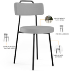 Kit 04 Cadeiras Decorativas Estofada Para Sala De Jantar Barc