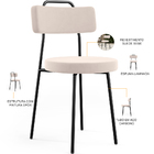 Kit 04 Cadeiras Decorativas Estofada Para Sala De Jantar Barc