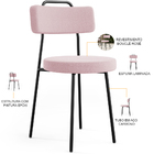 Kit 04 Cadeiras Decorativas Estofada Para Sala De Jantar Barc