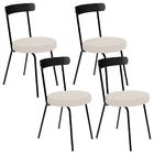 Kit 04 Cadeiras Decorativas Estofada Para Sala De Jantar Haia