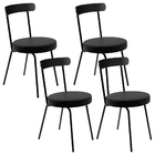 Kit 04 Cadeiras Decorativas Estofada Para Sala De Jantar Haia