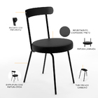 Kit 04 Cadeiras Decorativas Estofada Para Sala De Jantar Haia