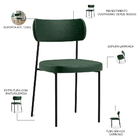 Kit 04 Cadeiras Decorativas Estofada Para Sala Jantar Melina