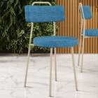 Kit 04 Cadeiras Decorativas Estofada Sala Jantar Barcelona Ar