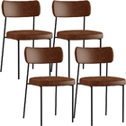 Kit 04 Cadeiras Decorativas Estofadas Para Sala De Jantar Mel