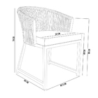 Kit 04 Cadeiras Decorativas Para Área Gourmet Cozinha Corda N