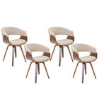 Kit 04 Cadeiras Decorativas Para Escritório Recepção Ohana Fi