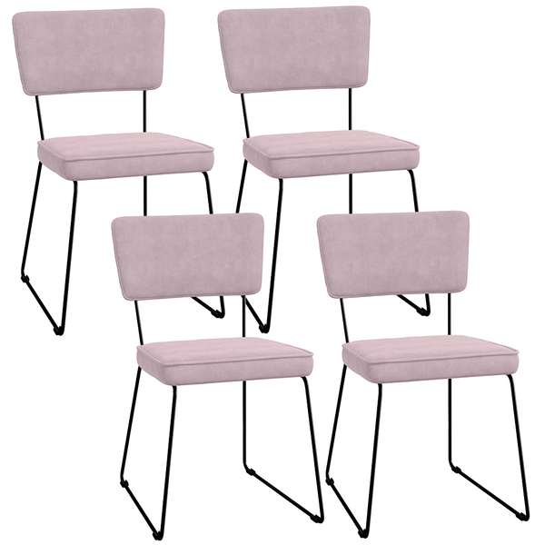 Kit 04 Cadeiras Decorativas Para Sala De Jantar Allana L02 Su