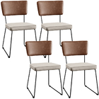 Kit 04 Cadeiras Decorativas Sala De Jantar Allana L02 Couríss