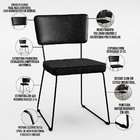 Kit 04 Cadeiras Decorativas Sala Jantar Allana L02 Couríssimo