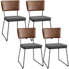 Kit 04 Cadeiras Decorativas Sala Jantar Allana L02 Couríssimo