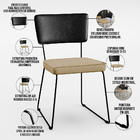 Kit 04 Cadeiras Decorativas Sala Jantar Allana L02 Couríssimo