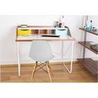 Kit 04 Cadeiras Eiffel Charles Eames Branca Com Base De Madei