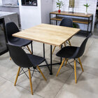 Kit 04 Cadeiras Eiffel Preto E 01 Mesa De Jantar 04 Lugares J