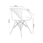 Kit 04 Cadeiras Eleonora Veludo Cinza Base Metálica Dourado -