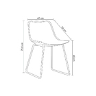 Kit 04 Cadeiras Em Polipropileno Diana Branco Base Metálica P