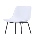 Kit 04 Cadeiras Em Polipropileno Diana Branco Base Metálica P