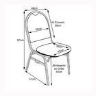 Kit 04 Cadeiras Essencial Hot Fixável Couro Vermelho - Pethif