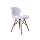 Kit 04 Cadeiras Estofada Jantar Charles Eames Eiffel Slim Woo