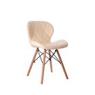 Kit 04 Cadeiras Estofada Jantar Charles Eames Eiffel Slim Woo