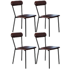 Kit 04 Cadeiras Estofada Para Sala De Jantar Liora Preto C01