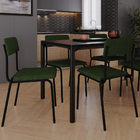 Kit 04 Cadeiras Estofada Para Sala De Jantar Sense Preto C01