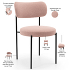 Kit 04 Cadeiras Estofadas Para Sala De Jantar Louise L02 Bouc