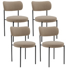 Kit 04 Cadeiras Estofadas Para Sala De Jantar Louise L02 Bouc