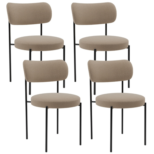 Kit 04 Cadeiras Estofadas Para Sala De Jantar Louise L02 Bouc