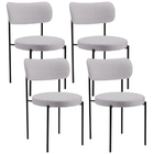 Kit 04 Cadeiras Estofadas Para Sala De Jantar Louise L02 Linh