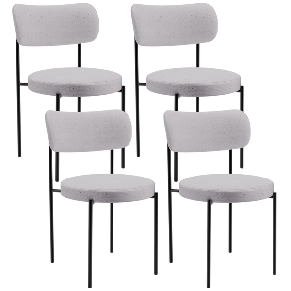 Kit 04 Cadeiras Estofadas Para Sala De Jantar Louise L02 Linh