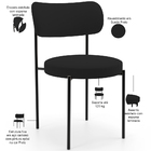 Kit 04 Cadeiras Estofadas Para Sala De Jantar Louise L02 Sued