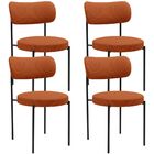Kit 04 Cadeiras Estofadas Para Sala De Jantar Louise L02 Teci