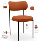 Kit 04 Cadeiras Estofadas Para Sala De Jantar Louise L02 Teci