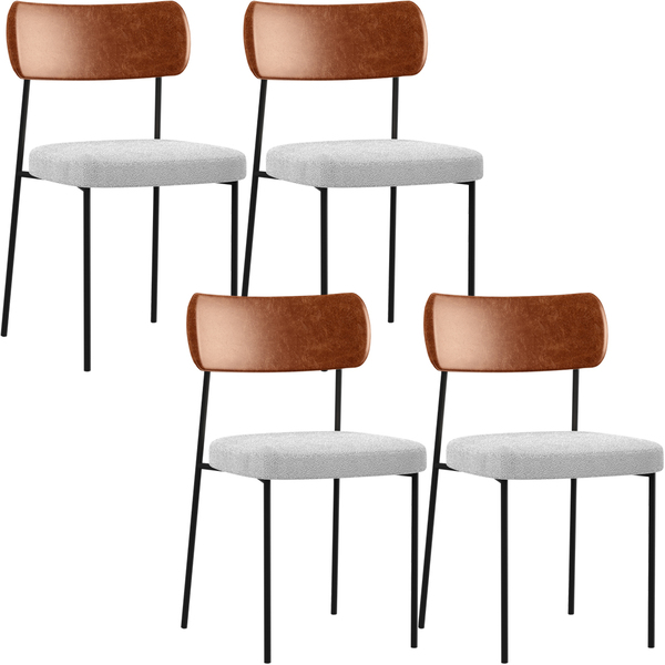 Kit 04 Cadeiras Estofadas Para Sala De Jantar Melina L02 Cour