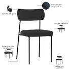 Kit 04 Cadeiras Estofadas Para Sala De Jantar Melina L02 Sued