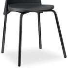 Kit 04 Cadeiras Fixa Base Preta Luna F02 Preto - Lyam Decor