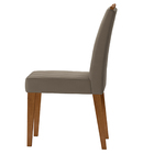 Kit 04 Cadeiras Flora Veludo Vanilla Com Base De Madeira Ipê