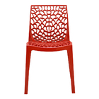 Kit 04 Cadeiras Gruvyer Vermelho E 1 Mesa De Jantar 04 Lugare