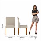 Kit 04 Cadeiras Haia Wood Cinamomo/linho Bege - Moveis Arapon