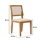 Kit 04 Cadeiras Hana Veludo Bege Com Base De Madeira Castanho