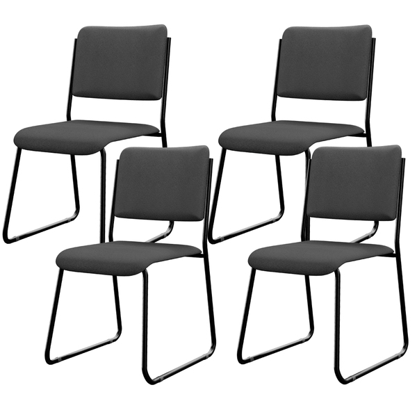 Kit 04 Cadeiras Hoteleira Auditório Empilhável Inter L02 Crep