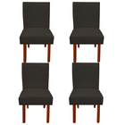 Kit 04 Cadeiras Jantar Barcelona Pés Palito Sued Marrom D'cla