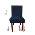 Kit 04 Cadeiras Jantar Madrid Pés Palito Sued Azul Marinho -