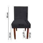 Kit 04 Cadeiras Jantar Madrid Pés Palito Sued Grafite - D'cla